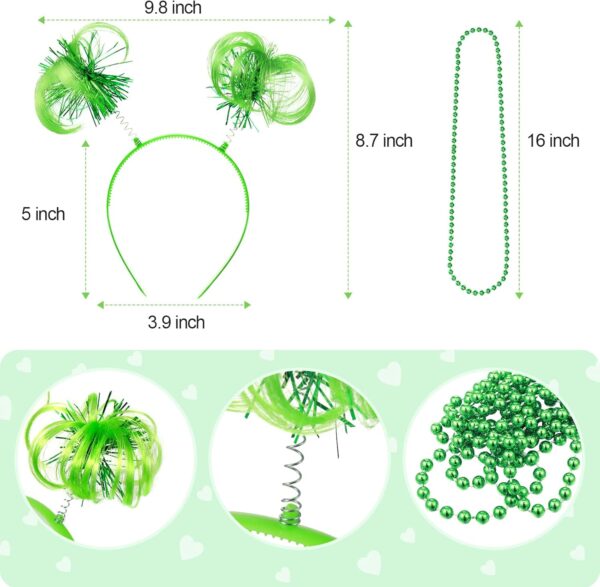 Tutu Costume Accessories Set Pom Pom Headband Layered Tulle Heart Sunglasses Necklaces Tutu Wear for Women - Image 3