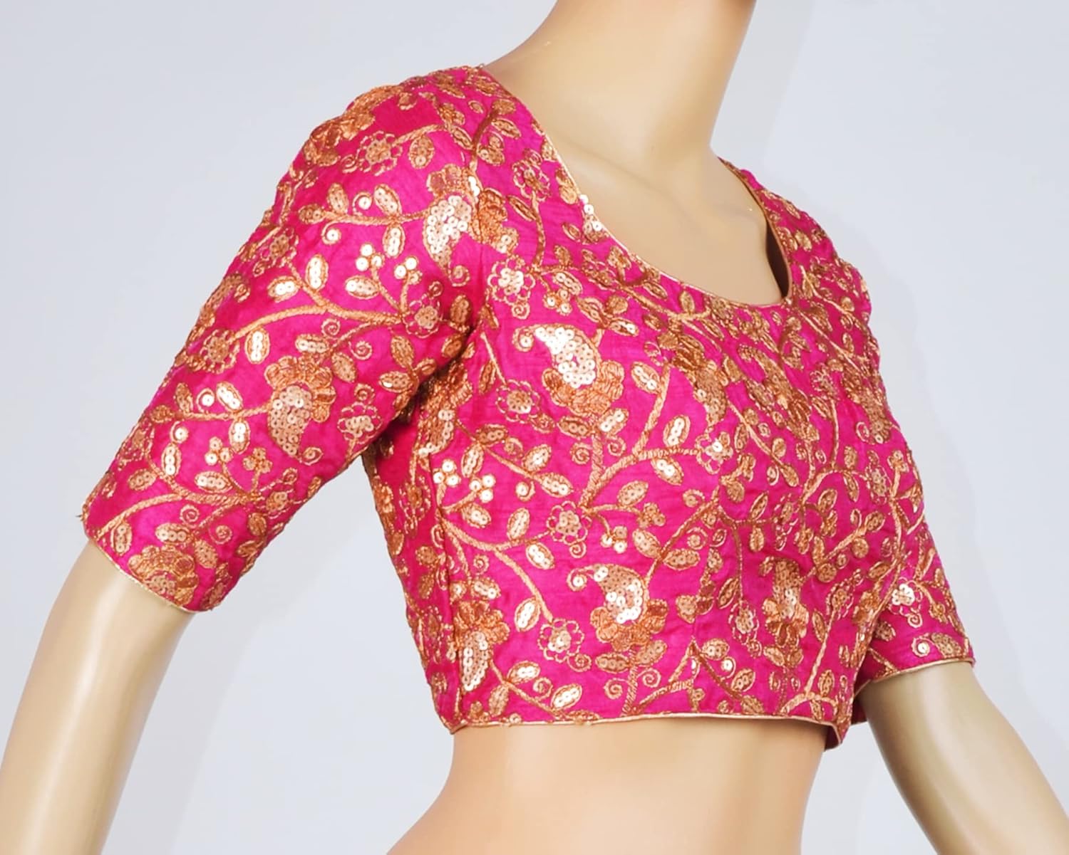 Chandrakala Embroidered Blouses for Women Sarees,Readymade (B187-P) - Image 3