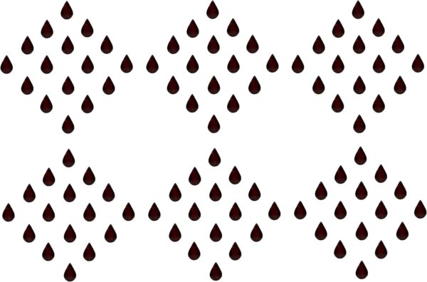 Vama Fashions Tear Drop Small Velvet Tilak Bindi For Women Maroon Bindis for Ladies