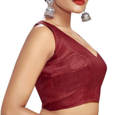 Women's Readymade Blouse For Sarees Indian Designer Banglori Silk Bollywood Padded Stitched Choli Crop Top
