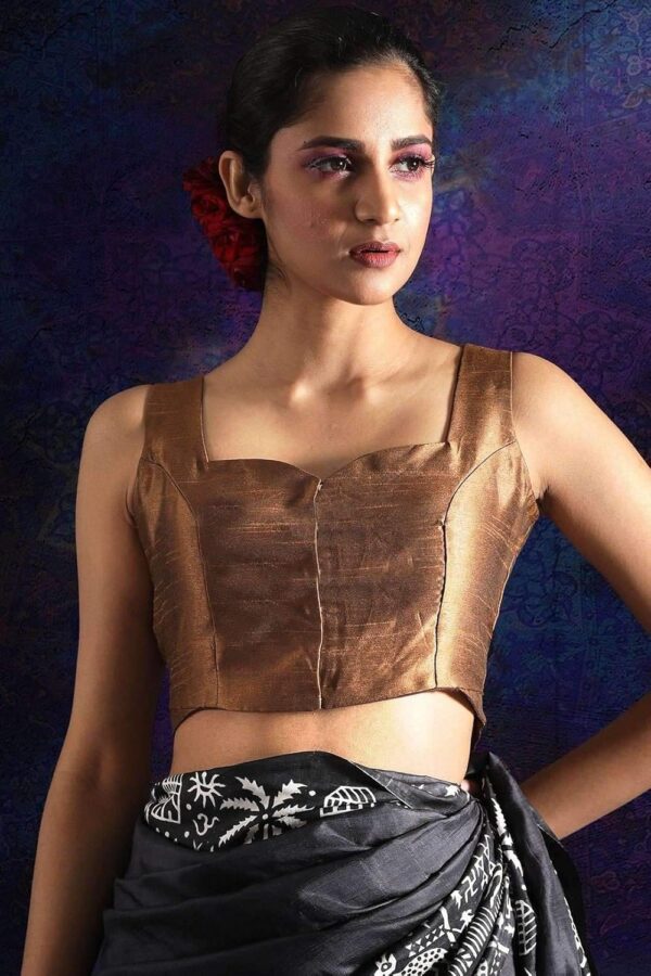 Women's Readymade Indian Style Stitched Designer Party Wear Bollywood Padded Blouse for Saree Crop Top Choli - Image 3