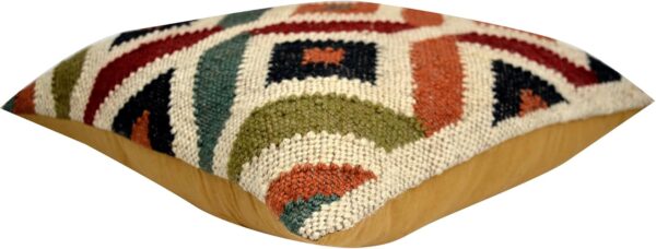 3 PCS Set of Vintage Decor Hand-Loom Design Square Jute Rug Pillow Kilim Cushion Cover 18x18 Beautiful Handmade Jute Rug - Image 3