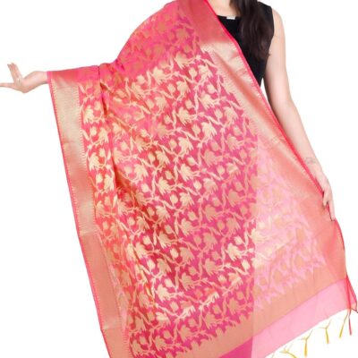 Chandrakala Banarasi Dupatta for Women,Shawl Scarf Wrap Chunni (D110-P)