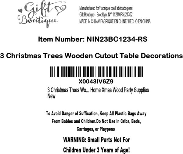 3 Christmas Trees Wooden Table Decorations Centerpiece Block Holiday Cut Out Tree Tiered Tray Wood Tabletop Sign Decor 3 Sizes for Office Dining Room Mantle Home Xmas Wood Party Supplies - Image 8