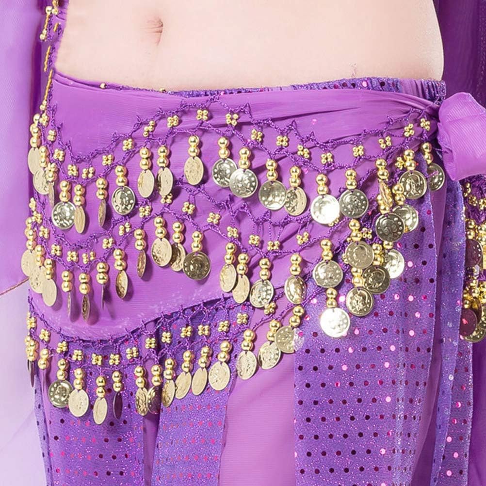 Cooyeah Belly Dance Skirt and Belly Dance Wrist Ankle Cuffs Bracelets - Image 2