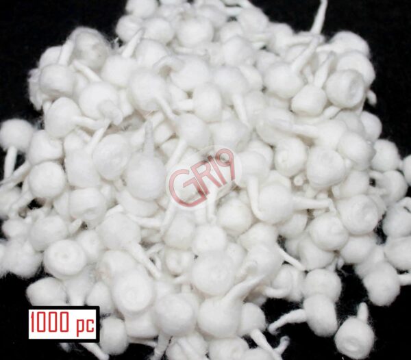 1000Pc Hand Rolled Cotton Puja Wicks Oil Lamps Cotton Wicks for Puja Pooja Jyot Batti Oil Lamp DIiya for Diwali Deepawali Diya, Ideal for Brass, Kuber Clay Diya Home Mandir Temple (Round, 1000) - Image 4