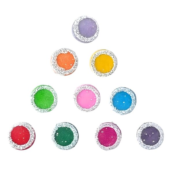 Bindi Indian Round Circle Premium Bindi Assorted Shining Glitter Sparkle Multi Color Indian Daily Use Forehead Bindi Round Dot Tattoo Body Art Sticker, Medium