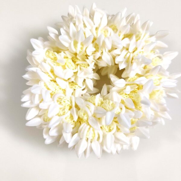 Traditional Indian Hair accessories White Gajra Artificial Flower Jewelry Handmade Veni tiara For Women Party Wear bridal mehndi Hair Bun 1 Piece