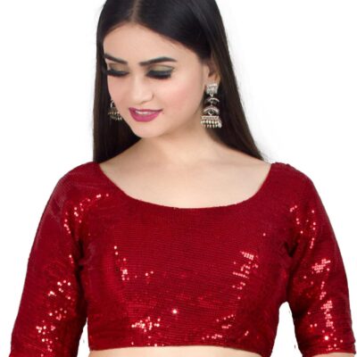 Chandrakala Sequence Blouses for Women Sarees,Readymade (B185)