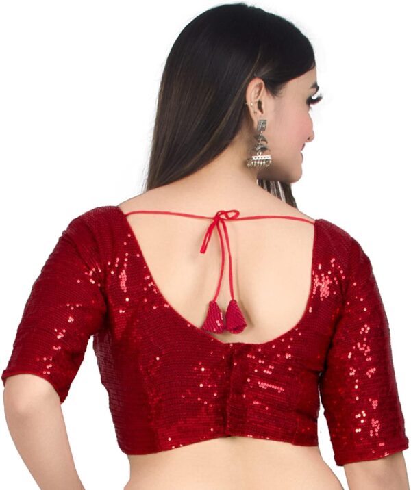 Chandrakala Sequence Blouses for Women Sarees,Readymade (B185) - Image 3