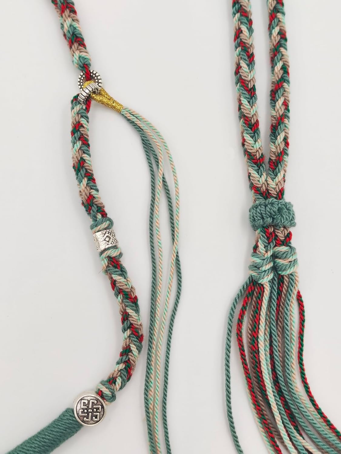 Now All Fengshui Modern Healing Necklace - Get Well Soon Protection Amulet - Adjustable Handmade Lucky Jewelry - Unique Weave Rope for Women & Men (Blue, Extra Large) - Image 4