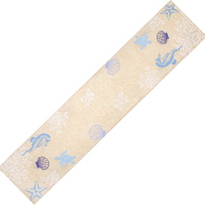 DII Design Imports Seashore Embroidered Table Runner