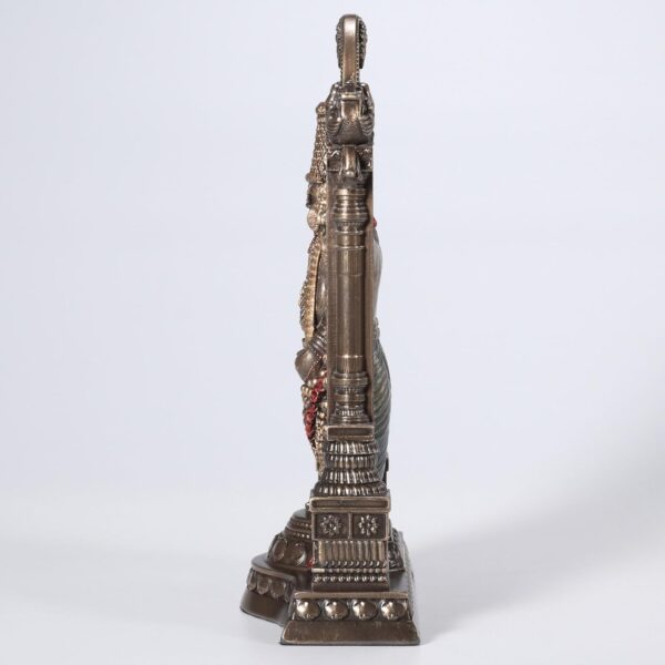 Veronese Design 8 3/8 Inch Lord Venkateswara as Balaji Cold Cast Resin Bronze Finish Statue - Image 5