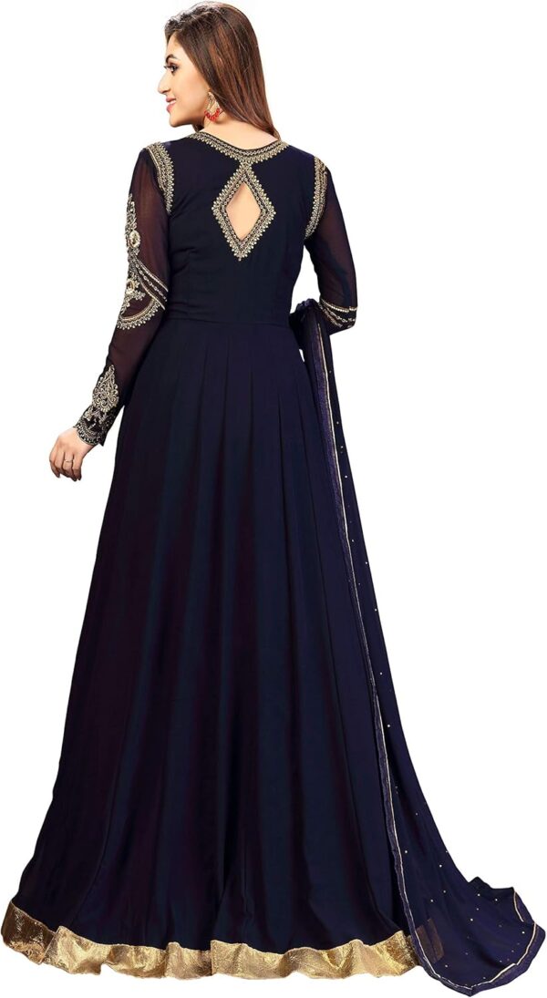 Nivah Fashion Women's Georgette Embroidery Anarkali Suit Set Stitched - Image 2