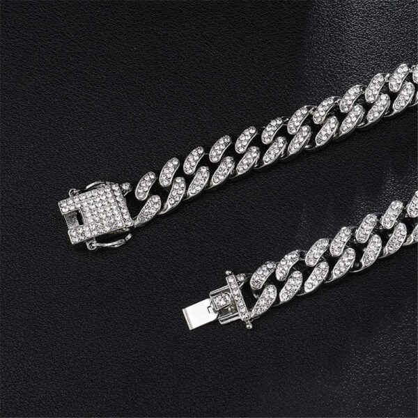 kelistom Cuban Link Anklet Bracelet for Women Men Hip-hop 18K Gold/White Gold Plated Iced Out Rhinestones Filled Chain Ankle Bracelets, 9" 10" 11" - Image 6