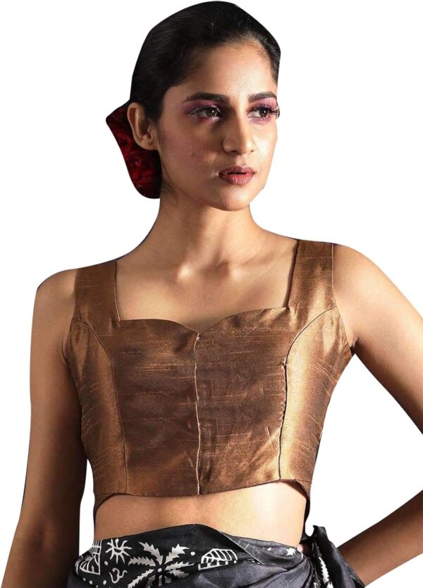 Women's Readymade Indian Style Stitched Designer Party Wear Bollywood Padded Blouse for Saree Crop Top Choli