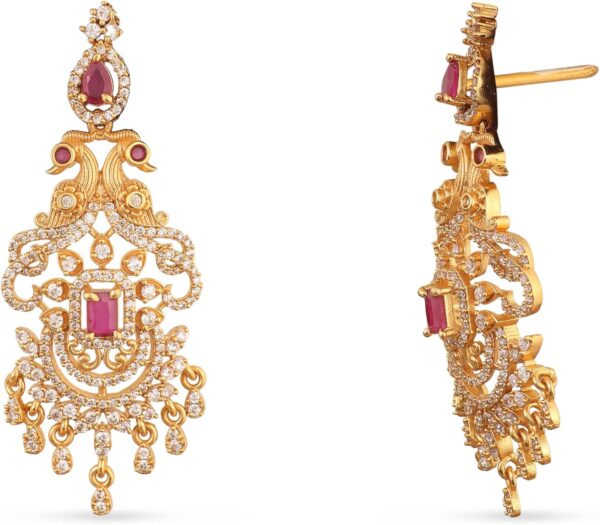 TARINIKA Antique Gold Plated Anuradha Choker Set with Peacock Design - Indian Jewelry Sets for Women | Perfect for Ethnic Occasions | Traditional Indian Choker Jewelry set | 1 year warranty - Image 6