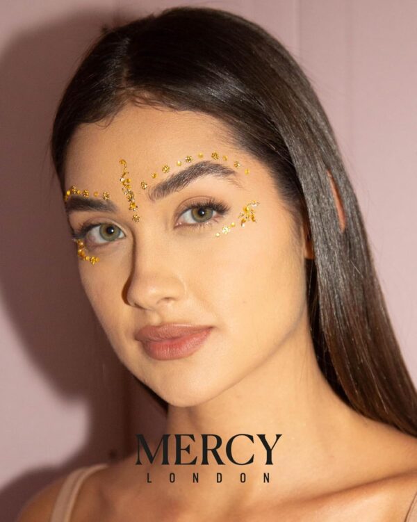 Gwen Gold Bindis ✮ MERCY LONDON Crystal Indian Bindi Face Jewels Gold Silver - Image 5