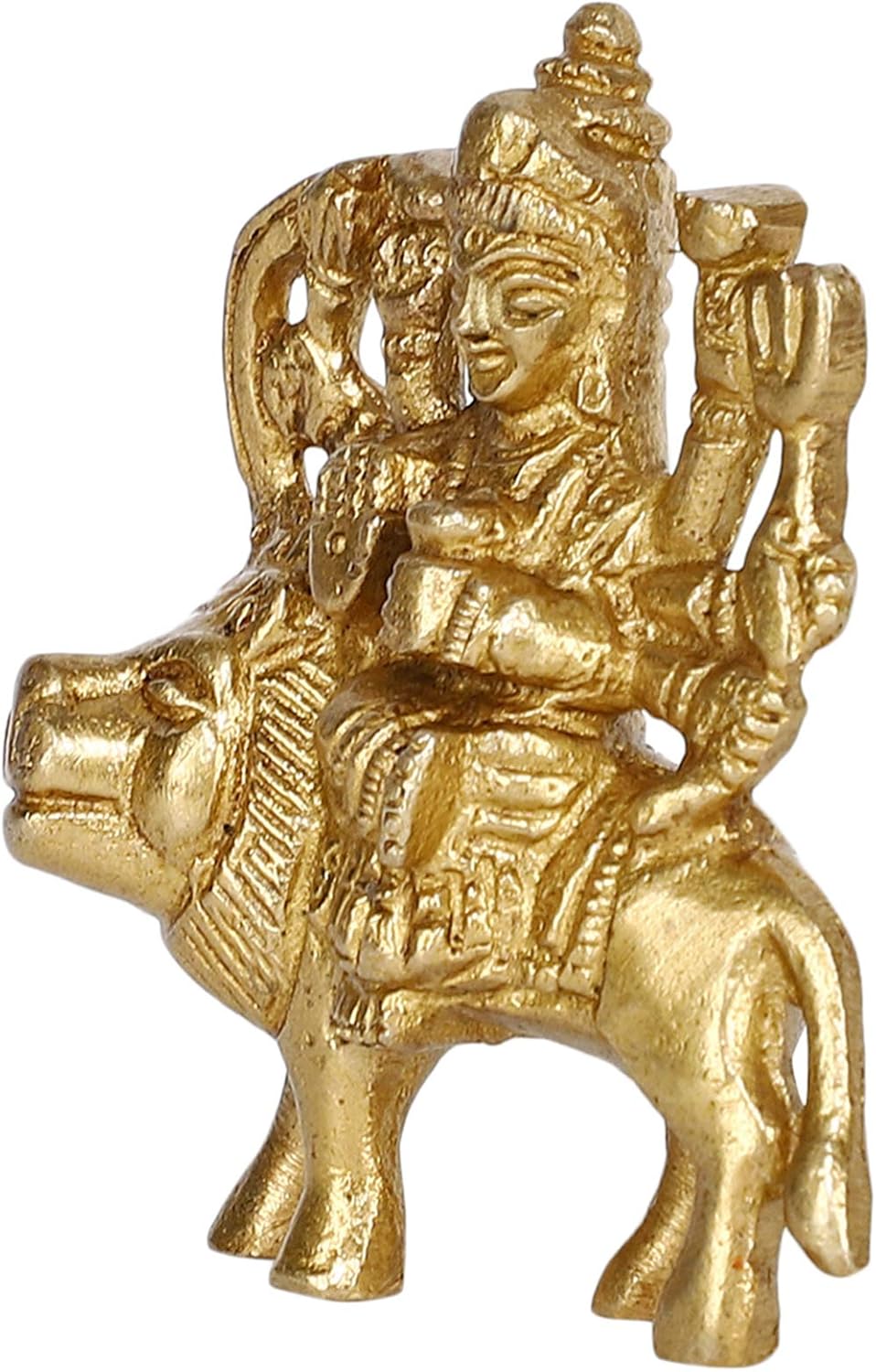 GURU JEE Brass Statue Goddess Maa Durga MATA Rani Murti Sherawali Idol Small Gifts Item - Image 3