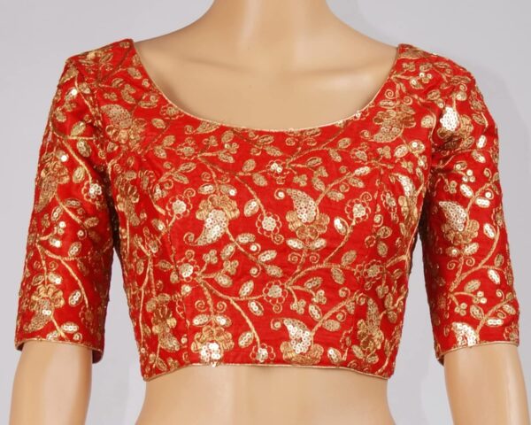Chandrakala Embroidered Blouses for Women Sarees,Readymade (B187-P) - Image 2