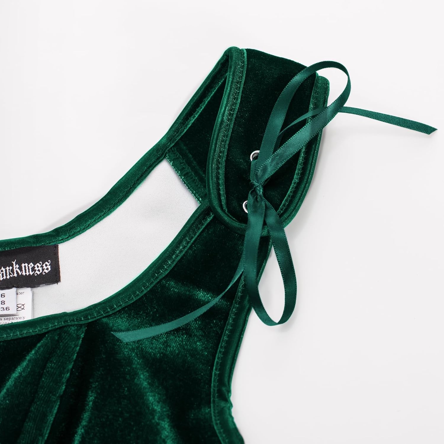 Scarlet Darkness Renaissance Corset Tops for Women Vintage Lace Up Overbust Velvet Bustier Bodice - Image 3