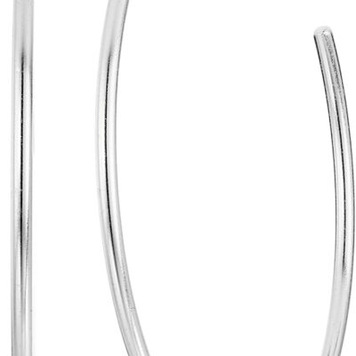Amazon Essentials Sterling Silver Lightweight Polished Post C-Hoop Hoop Earrings , (previously Amazon Collection)