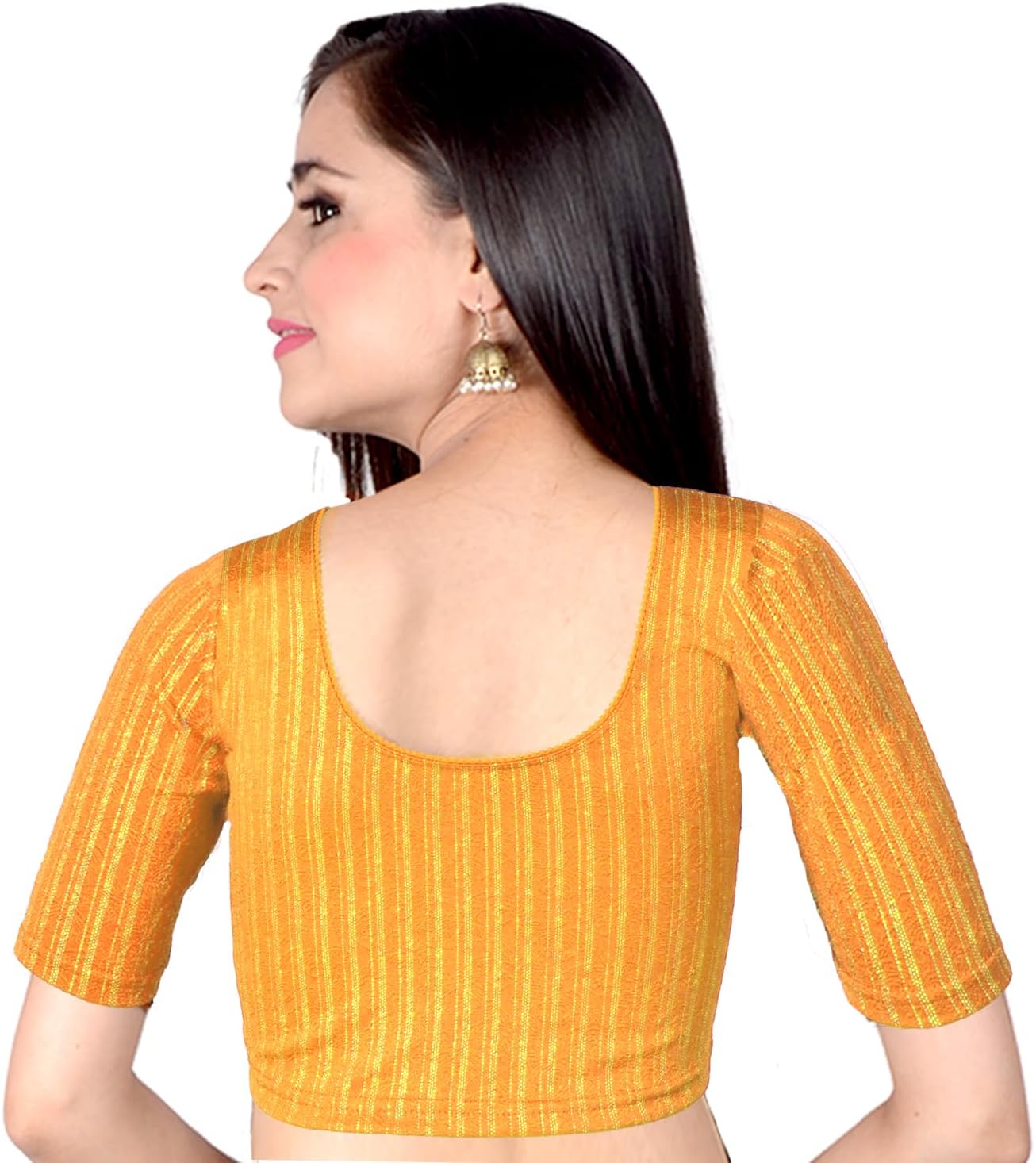 Chandrakala Readymade Blouses for Women Sarees,Stretchable, (B212-P) - Image 3