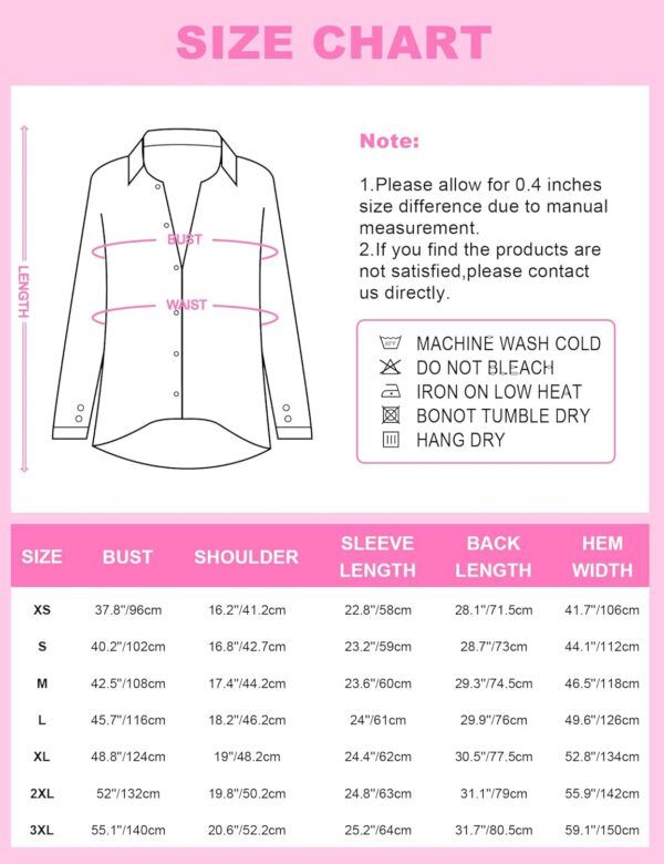 siliteelon Womens Button Down Shirts Cotton Striped Dress Shirt Long Sleeve Collared Office Work Blouses Tops - Image 5
