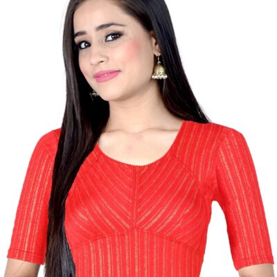 Chandrakala Readymade Blouses for Women Sarees,Stretchable, (B212-P)