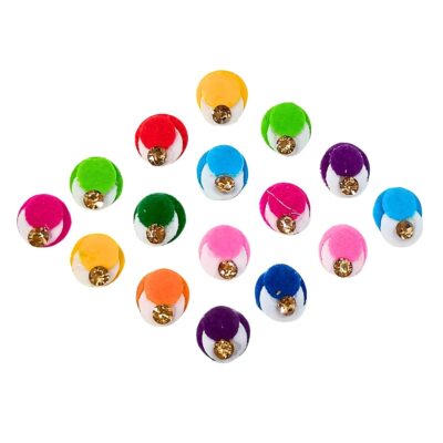 Bindi Indian Small Round Circle Bindi Assorted With Stone Multi Color Indian Daily Use Forehead Bindi Round Dot Tattoo Body Art Sticker (Red), Medium