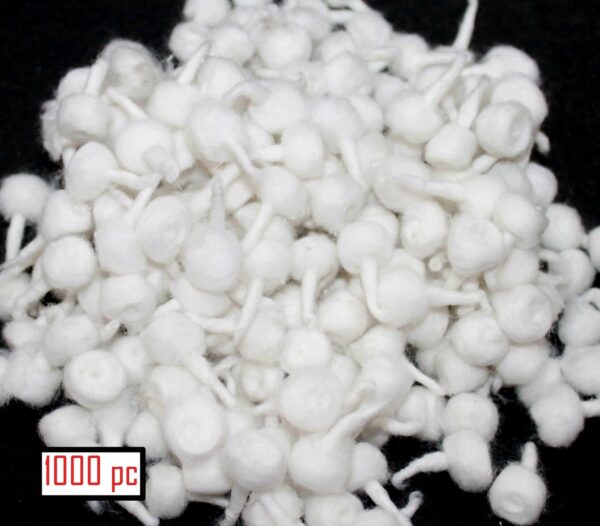 1000Pc Hand Rolled Cotton Puja Wicks Oil Lamps Cotton Wicks for Puja Pooja Jyot Batti Oil Lamp DIiya for Diwali Deepawali Diya, Ideal for Brass, Kuber Clay Diya Home Mandir Temple (Round, 1000) - Image 3