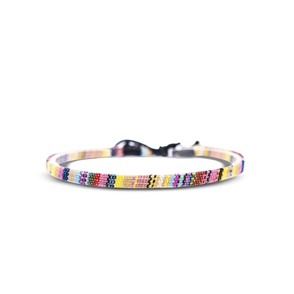 Boho Surfer Anklet Unisex - Ethnic Ankle Bracelet Women & Men - Handmade Beach Jewelry & Festival Accessories - 100% Waterproof & Adjustable - Thin String Rope Hippie Anklet (Yellow)
