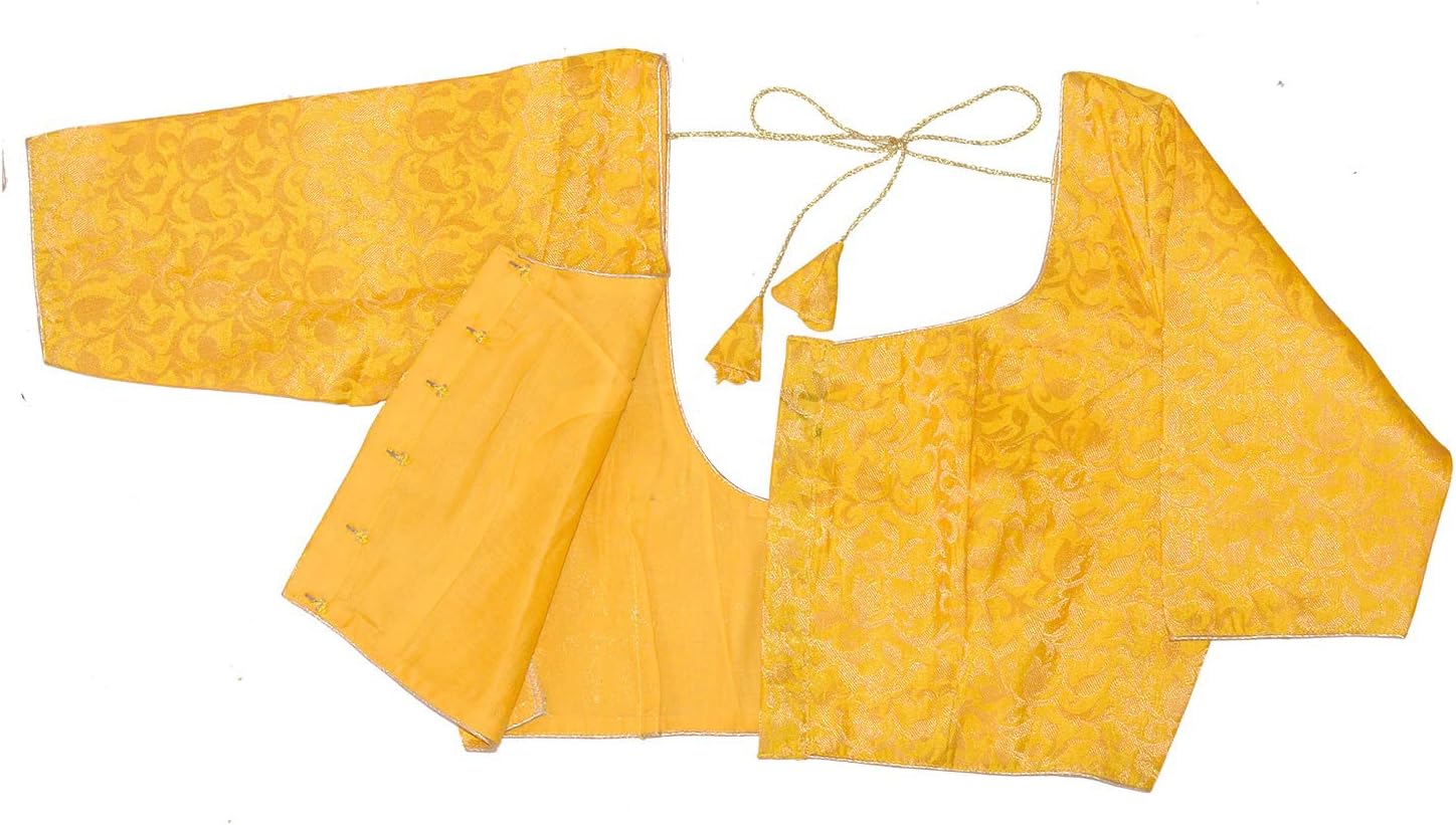 Chandrakala Banarasi Blouses for Women Sarees,Readymade (B181-P) - Image 4