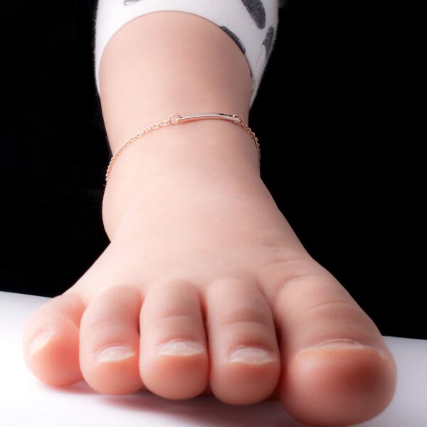 Personalized Baby Anklet 16K Plated Gold Rose Gold Silver Customized Kids Birthday Unique Gift New Born to Teen Kids Personalized gift - Image 4