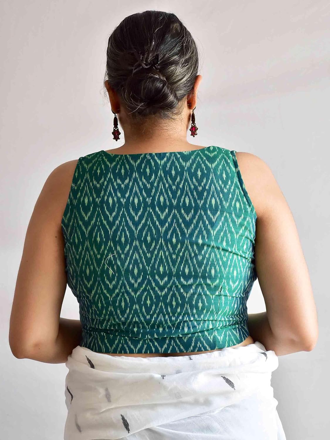 Sundarii cut sleeves cotton saree blouse | readymade blouse | cotton saree blouse | - Image 3