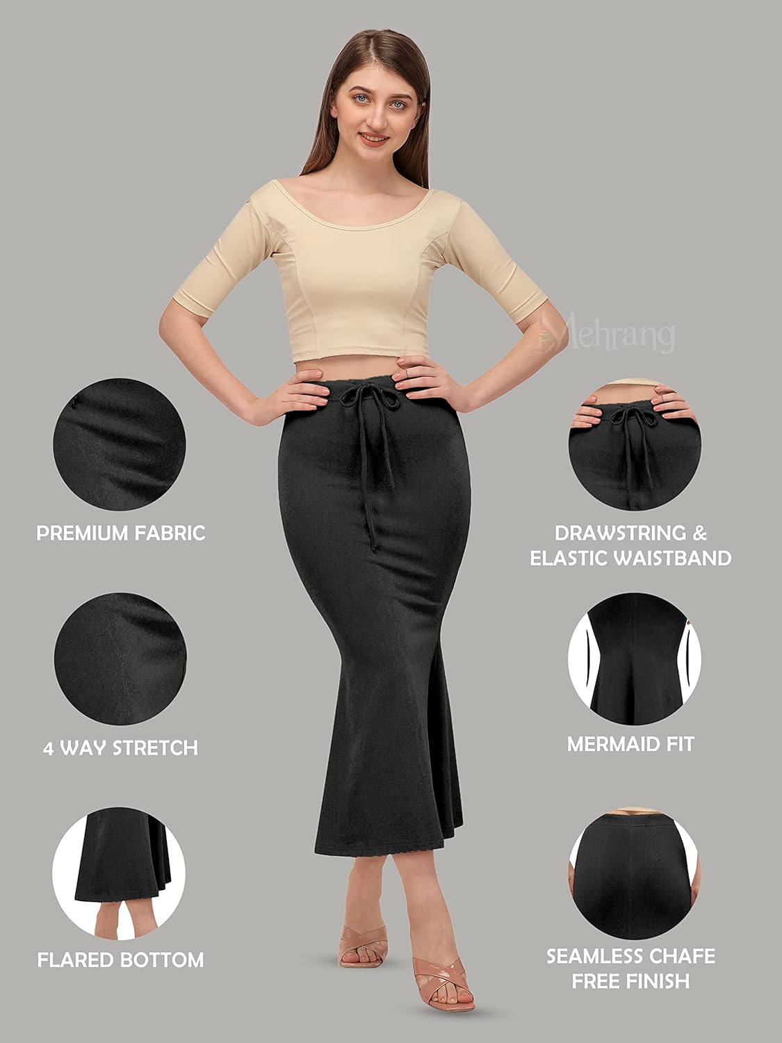 Saree Shapewear Petticoat For Women, Cotton Blended,Petticoat,Skirts For Women,Shape Wear Dress For Saree - Image 2