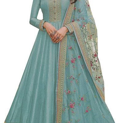 Women's ready to wear Pakistani Silk Embroidered Anarkali Suit Ethnic salwar kameez Indian salwar suit
