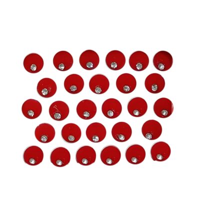 Indian Daily Use Stone Border Forehead Bindi Bollywood Fashionable Jewelry Collection Small Bindi for womens Perfect for occasion And casual wear (red)