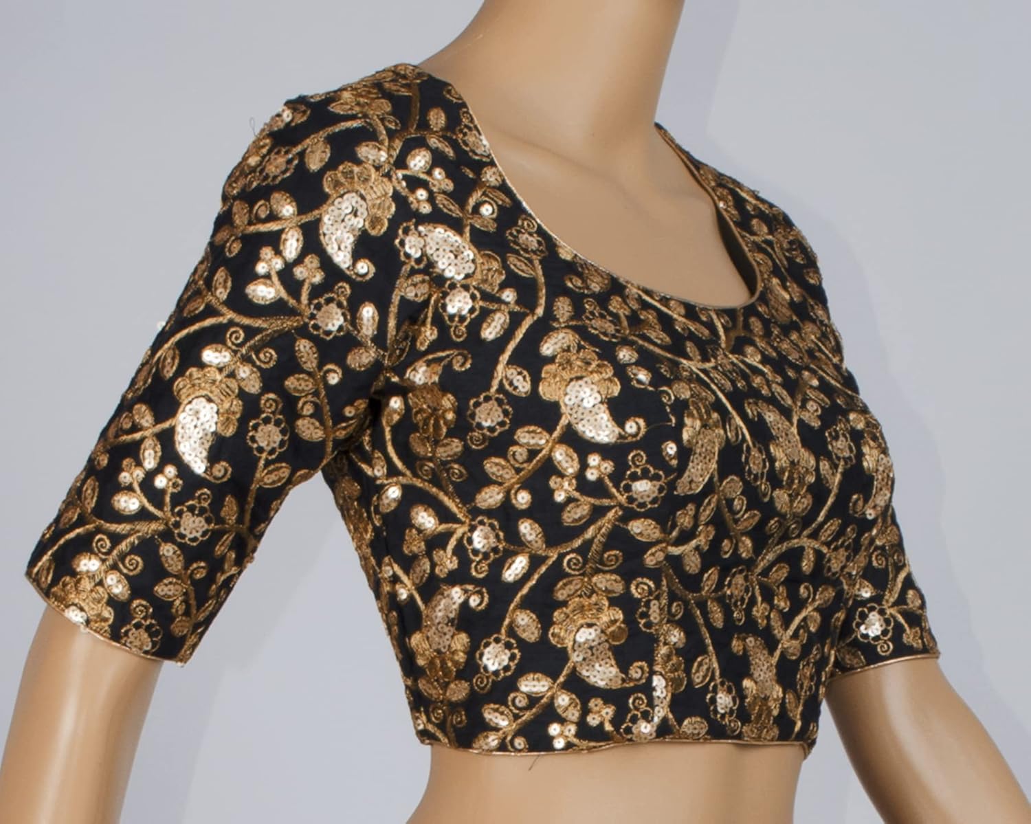 Chandrakala Embroidered Blouses for Women Sarees,Readymade (B187-P) - Image 3