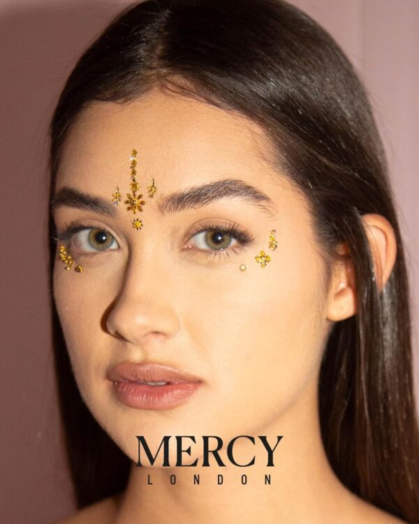 Floral Gold Bindi ✮ Crystal Indian Bindi Face Jewels Gold Multi Packet - Image 4