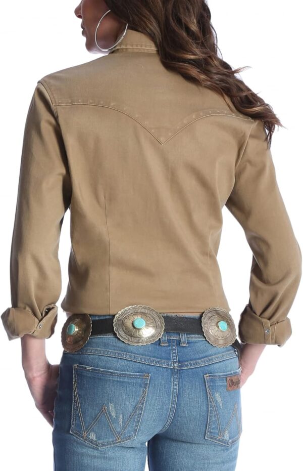 Wrangler Women's Western Snap Work Long Sleeve Shirt - Image 2