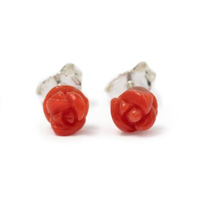 CORAL ROSE SHAPE EARRINGS