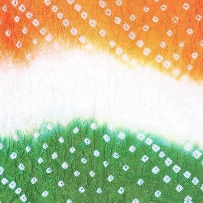 Women's Girls Art Silk Cotton Tricolor Tiranga Dupatta Chunni (2.25 Meter)