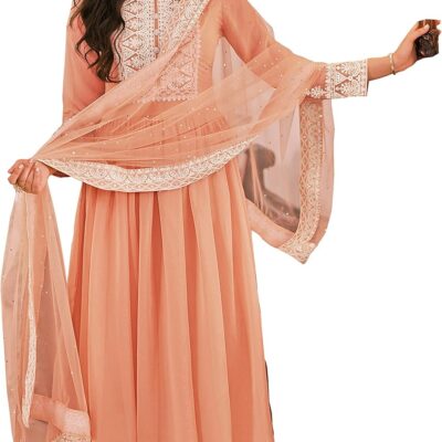 Indian latest arrival ready to wear palazzo salwar kameez for women with net dupatta (2307-O)