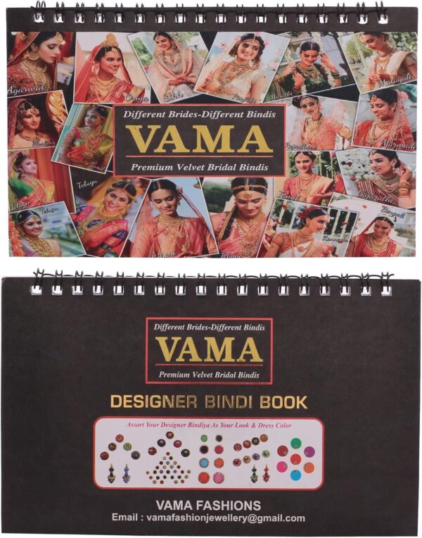 VAMA Multicolour Plain Glitter Sparkle Shaded Crystal Diamond Stone Indian Bindi Booklet Sticker for Women (948 Fancy Bindi Book) - Image 6