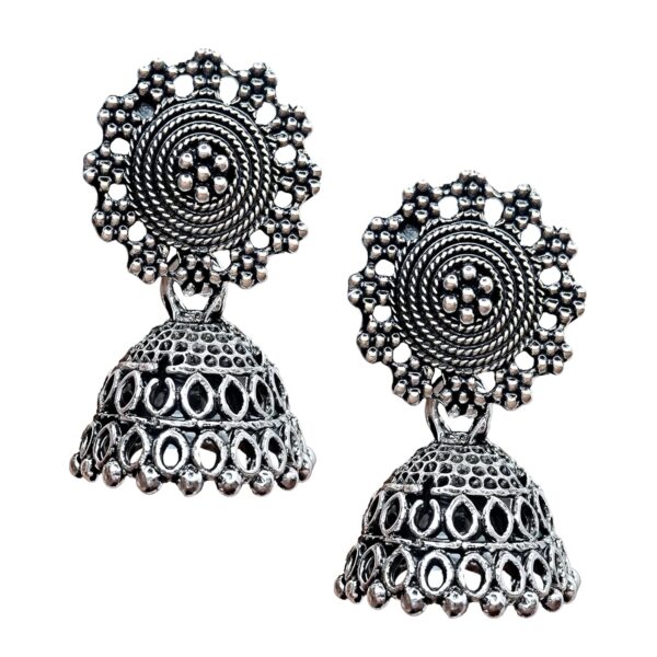 Traditional Handcrafted Indian Oxidized Ethnic Casual Dailywear OfficeWear, Light weight Oxidized Jhumki Jhumka Dangle Earrings Jewelry