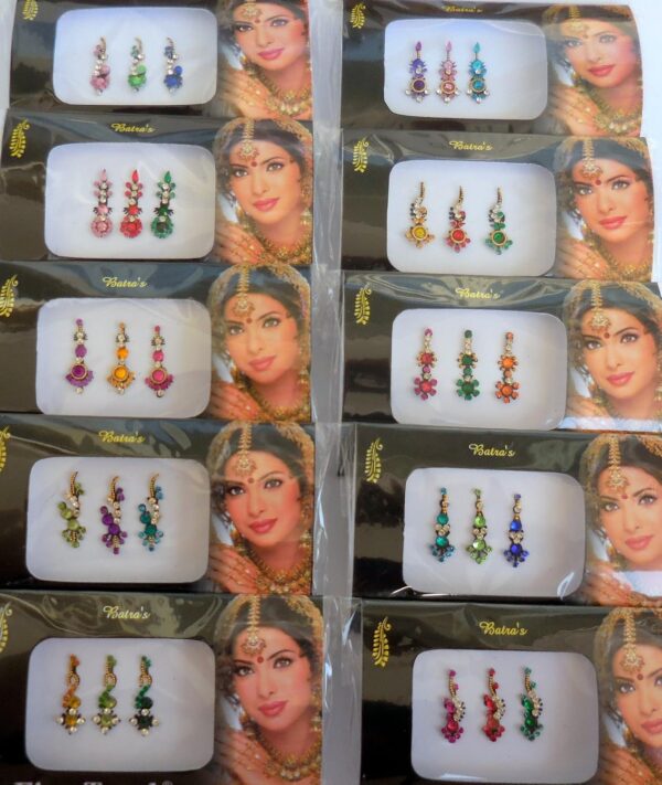 8 Bindi Pack- 24 Combo Bindi Stickers Multicolored,Silver,Gold,Black, Bindi Tattoo Bindi Jewelry - Image 5