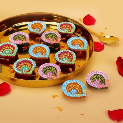 Diyas for Diwali Decorations Diwali Diyas | Pack of 12 | Clay Diya for Pooja - Diwali Decorations for Home - Indian Puja Oil Lamp Diwali Pooja - Indian Return Gift Items Hashcart®
