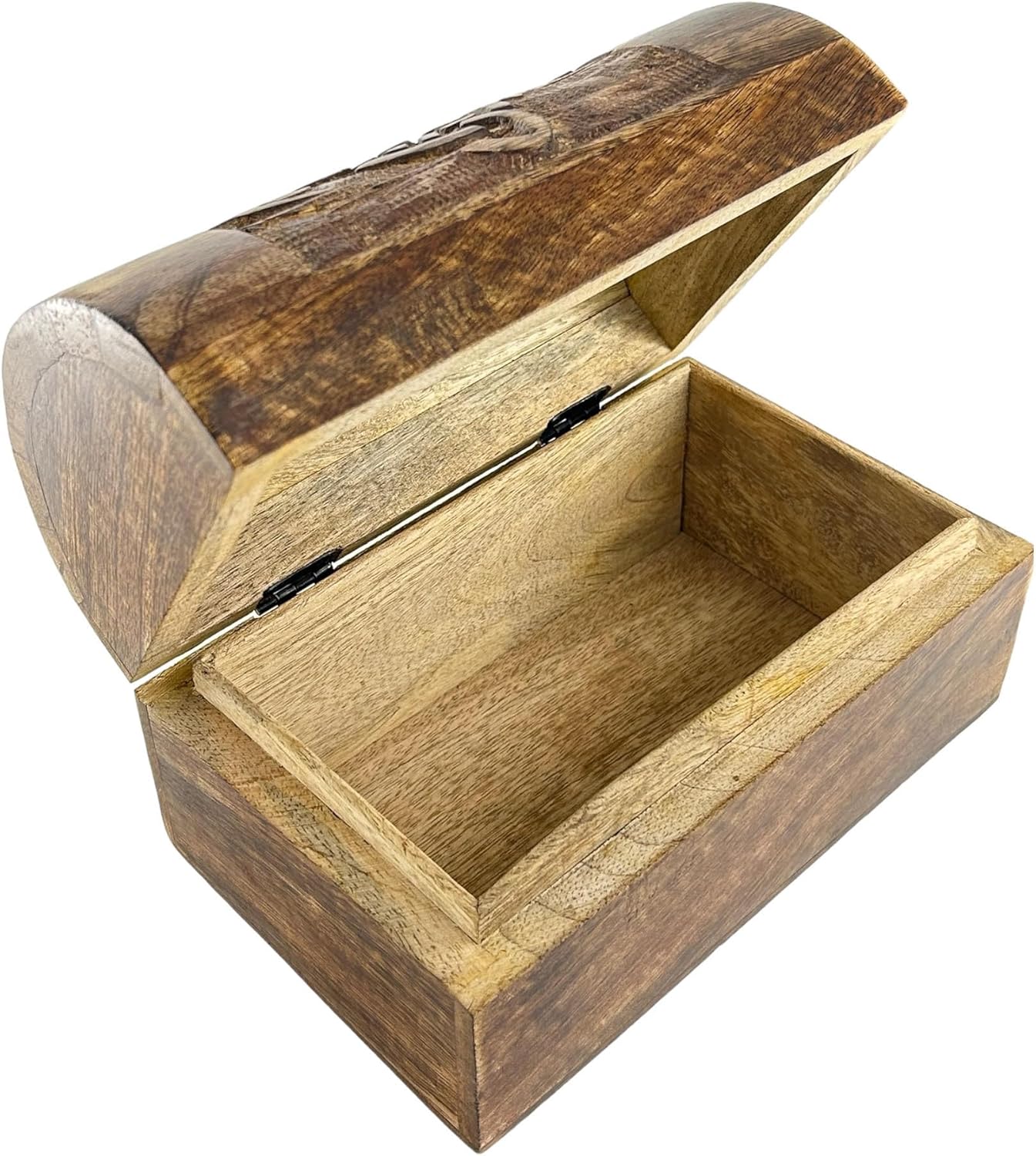 Premium Wooden Semicircular Curved Jewellery Box Celtic Design-Trinket Box Ladies-Jewellery Storage Case-Antique Look-Traditionally Handcrafted Keepsake Box Jewellery Organiser- Golden - Image 2