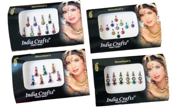 6 Different Bindi Packs Mix n Match Face Jewels Bollywood Stickers Indian Bindi - Image 2